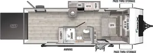 Floorplan of RV model 24MTH