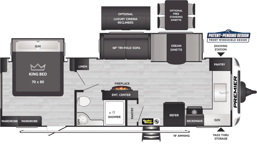 Floorplan of RV model 25FKPR