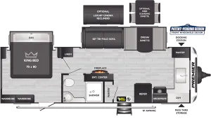 Floorplan of RV model 25FKPR