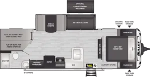 Floorplan of RV model 273BHSWE