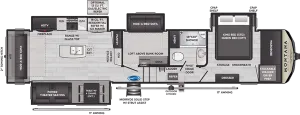 Floorplan of RV model 385BR