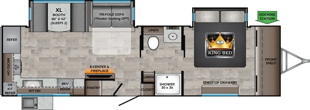 Floorplan of RV model SS309RK