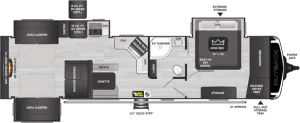 Floorplan of RV model 341RD