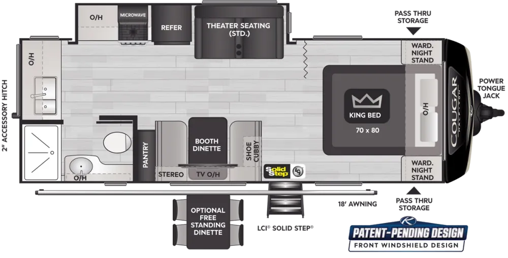 Floorplan of RV model 22MLS