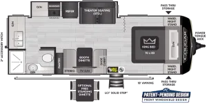 Floorplan of RV model 22MLS