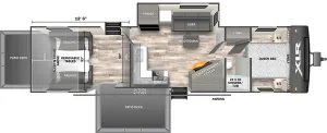 Floorplan of RV model 3412