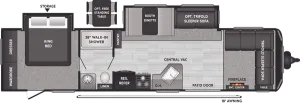 Floorplan of RV model 38FDDS