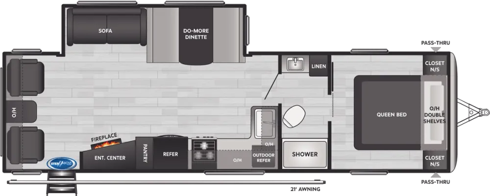 Floorplan of RV model 285TLWE