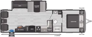 Floorplan of RV model 285TLWE