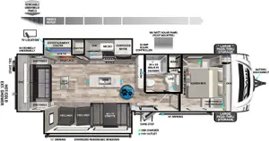 Floorplan of RV model 28RL