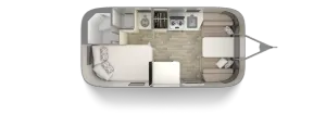 Floorplan of RV model Bambi 19CB