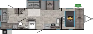 Floorplan of RV model SS299QB