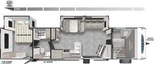 Floorplan of RV model 36VBDS