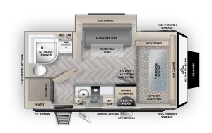 Floorplan of RV model 171FB