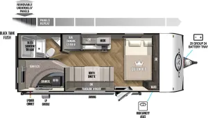 Floorplan of RV model 1650BHK