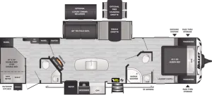 Floorplan of RV model 330BHS