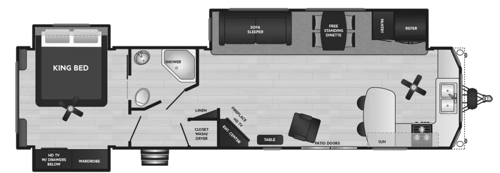 Floorplan of RV model 40FKSS