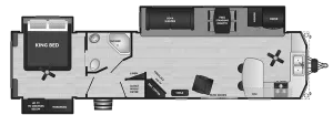 Floorplan of RV model 401FKSS