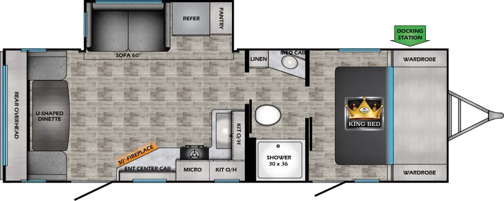 Floorplan of RV model SS258RD