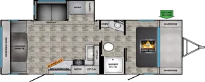 Floorplan of RV model SS258RD