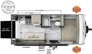 Floorplan of RV model G19FBTH