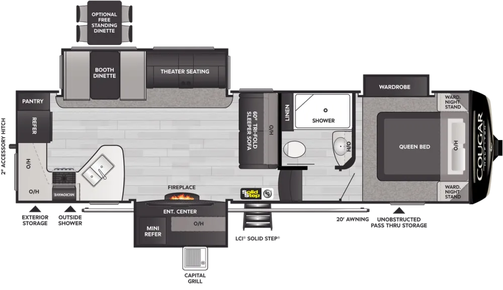 Floorplan of RV model 29RKS