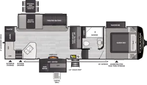 Floorplan of RV model 29RKS