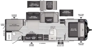 Floorplan of RV model 2951BH