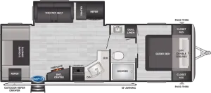 Floorplan of RV model 256RD