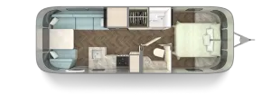 Floorplan of RV model International 27FB