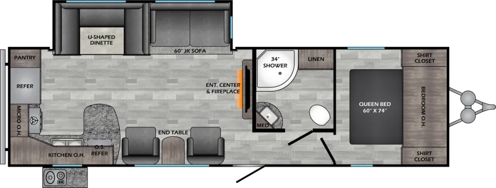 Floorplan of RV model ZR280RK