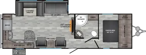 Floorplan of RV model ZR280RK