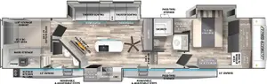 Floorplan of RV model 3770SUITE