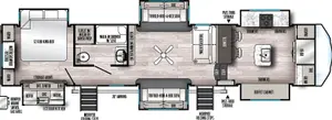 Floorplan of RV model 38FKOK