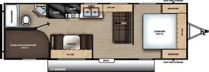 Floorplan of RV model 26BH