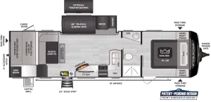 Floorplan of RV model 30BHS