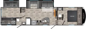 Floorplan of RV model VL310BH