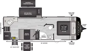 Floorplan of RV model 24SABWE