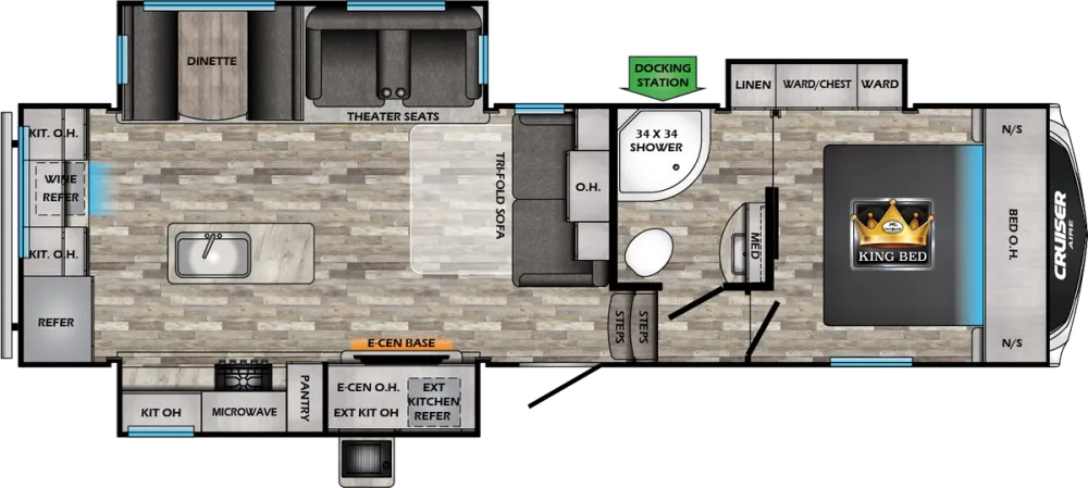 Floorplan of RV model CR28RD