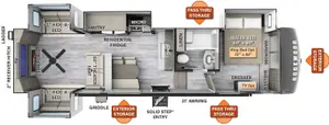 Floorplan of RV model 2898BS