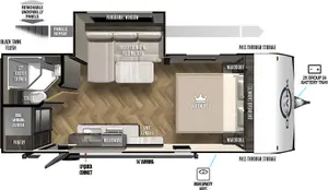 Floorplan of RV model 1800QS