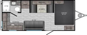 Floorplan of RV model ZR18RK