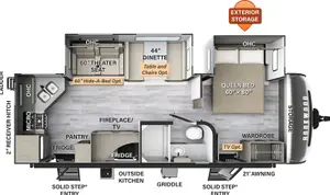 Floorplan of RV model 2614BS