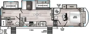 Floorplan of RV model 3330BH