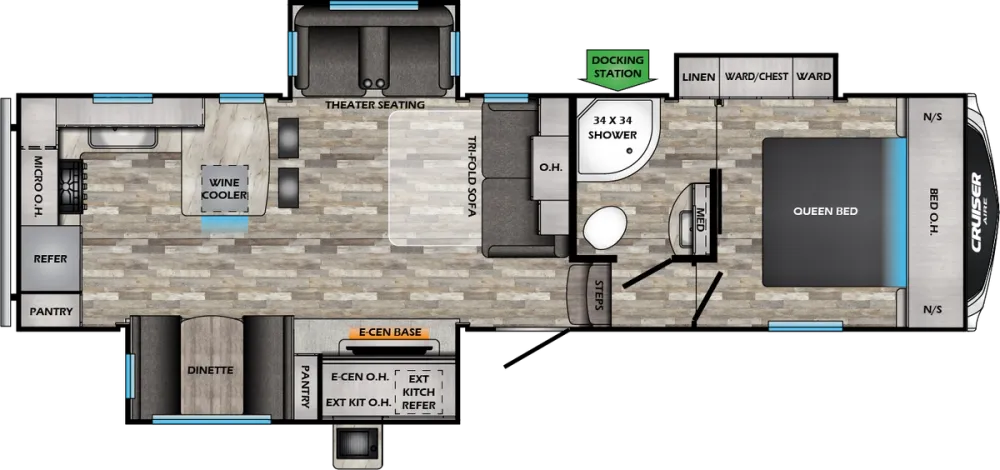 Floorplan of RV model CR29RK