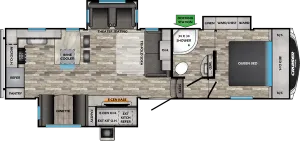 Floorplan of RV model CR29RK