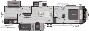 Floorplan of RV model 32BH