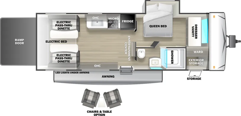 Floorplan of RV model QS2414G