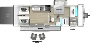 Floorplan of RV model QS2414G