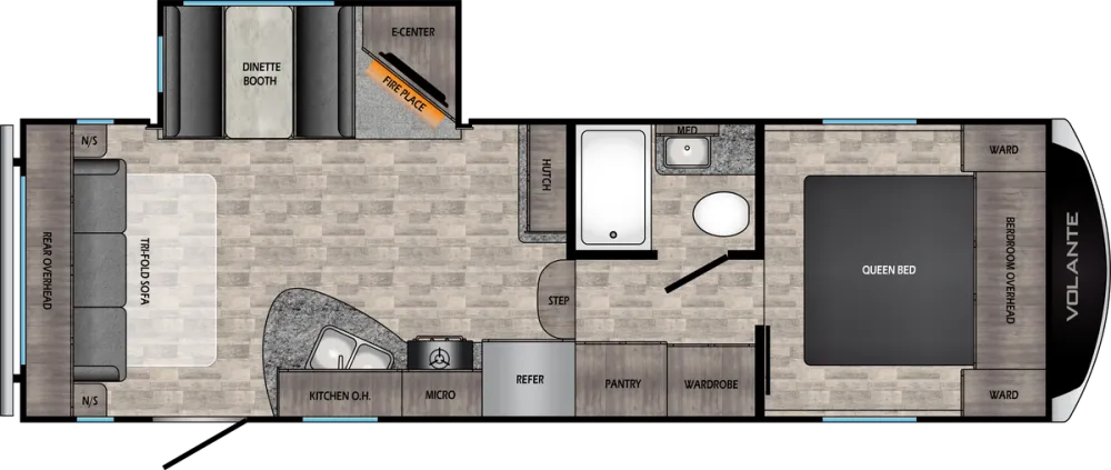 Floorplan of RV model VL240RL